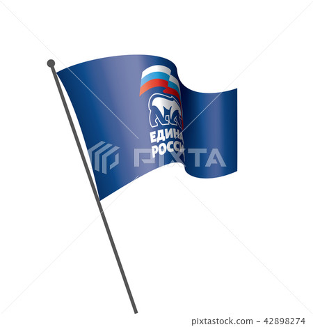 Flag with the inscription United Russia. Vector illustration on white background Flag with the inscription United Russia. Vector illustration on white background 42898274