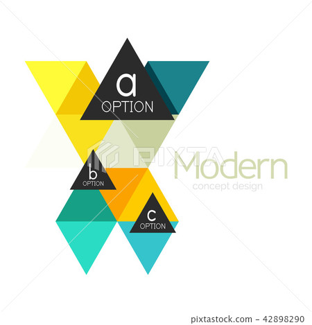 Triangle shape design abstract business logo icon design. Company logotype branding emblem idea 42898290
