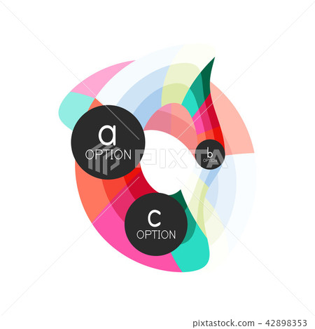 Abstract colorful geometric option infographics design template with sample abc options. Abstract 42898353