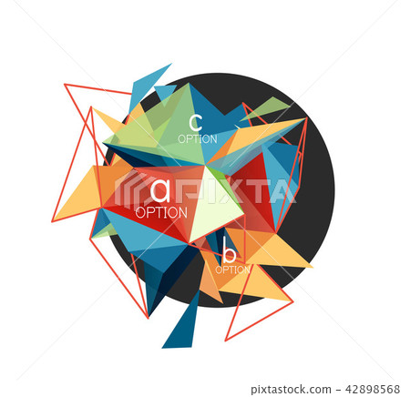 Vector triangle abstract background, low poly concept 42898568