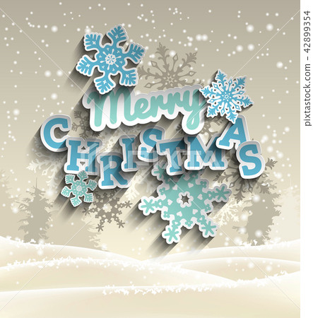 Chritmas motive with snowflakes, illustration 42899354