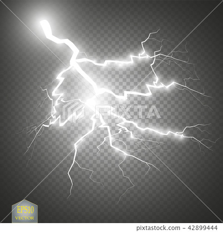Set of lightnings. Thunder-storm and lightnings. Set of lightnings. Thunder-storm and lightnings. 42899444
