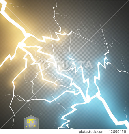 Collision of two forces with gold and blue light. Collision of two forces with gold and blue light. 42899456