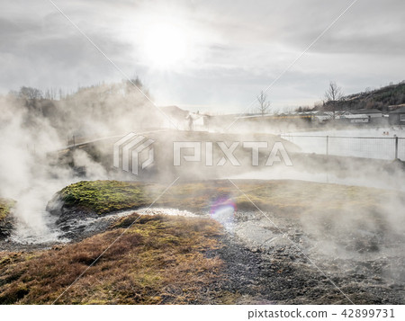 Geothermal of hot spring pool in Iceland Geothermal of hot spring pool in Iceland 42899731