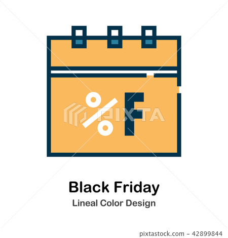 Black Friday Lineal Color Icon - Stock Illustration [42899844] - PIXTA