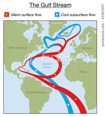 Gulf Stream Chart Warm Flow Cool Flow Gulf Stream Chart Warm Flow Cool Flow 42901897