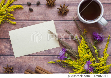 Cup of coffee and a cozy Autumn composition 42902015