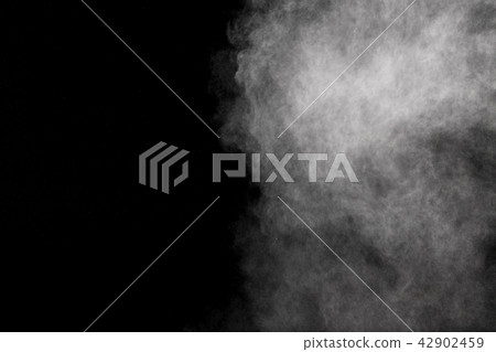 white powder explosion cloud on black background. 42902459