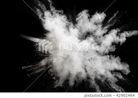 white powder explosion cloud on black background. white powder explosion cloud on black background. 42902464