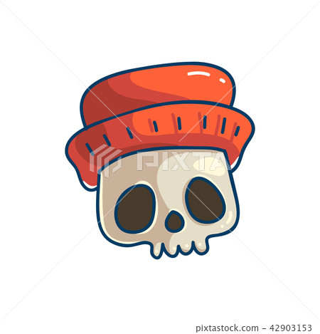 Skull character with hat. Skull character with hat. 42903153