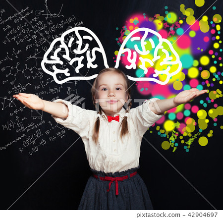 Child development concept. Happy little girl Child development concept. Happy little girl 42904697
