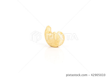 Raw cashew nut isolated on white Raw cashew nut isolated on white 42905810