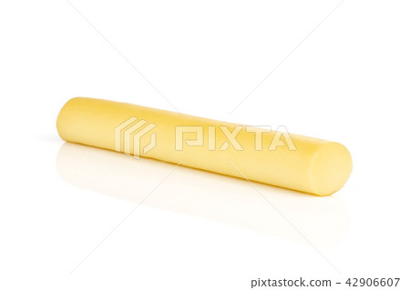 slovak string cheese stick isolated on white 42906607