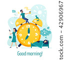Good morning. Creative concept with characters 42906967