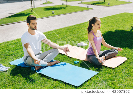 Nice young people trying to relax 42907502