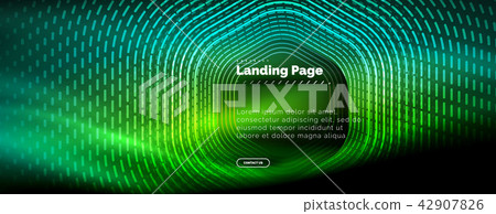 Neon glowing techno hexagon shape lines, hi-tech futuristic abstract background, landing page Neon glowing techno hexagon shape lines, hi-tech futuristic abstract background, landing page 42907826