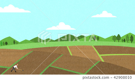 Vector - Natural scenery, spring, summer, fall and winter. Four seasons vector illustration 005 42908010