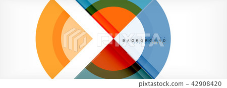 Vector circular geometric abstract background 42908420