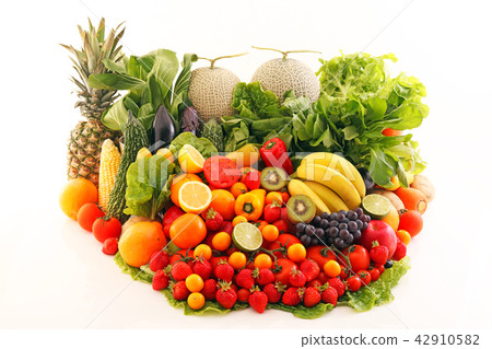 新鮮蔬菜和水果 42910582