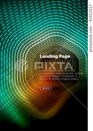 Neon glowing techno hexagon shape lines, hi-tech futuristic abstract background, landing page Neon glowing techno hexagon shape lines, hi-tech futuristic abstract background, landing page 42912817