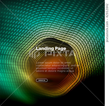 Neon glowing techno hexagon shape lines, hi-tech futuristic abstract background, landing page Neon glowing techno hexagon shape lines, hi-tech futuristic abstract background, landing page 42912842