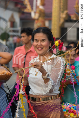 Ordination ceremony in buddhist change man to monk 42914506