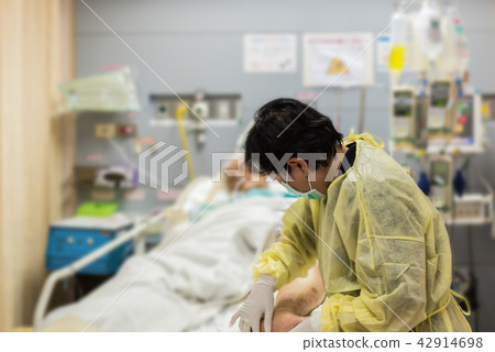 Patient relative taking care of the elder patient 42914698
