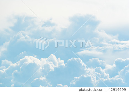 Cloudscape with blue sky and white clouds 42914699