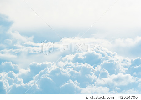 Cloudscape with blue sky and white clouds 42914700