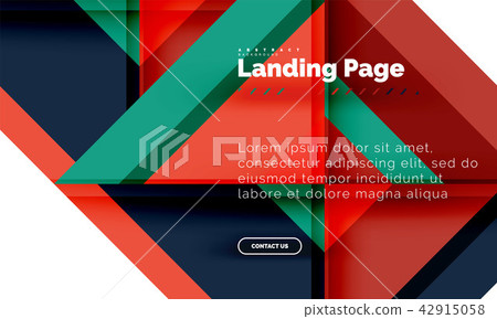 Square shape geometric abstract background, landing page web design template Square shape geometric abstract background, landing page web design template 42915058