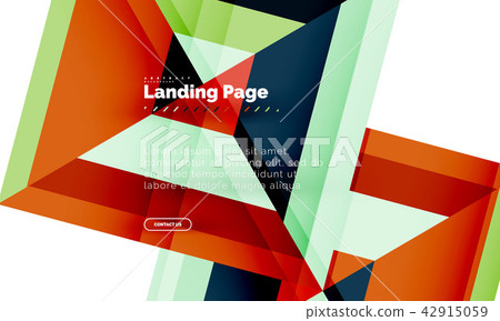 Square shape geometric abstract background, landing page web design template Square shape geometric abstract background, landing page web design template 42915059