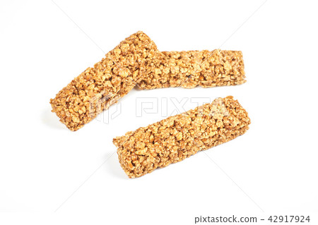 Healthy fitness bars isolated on white background 42917924
