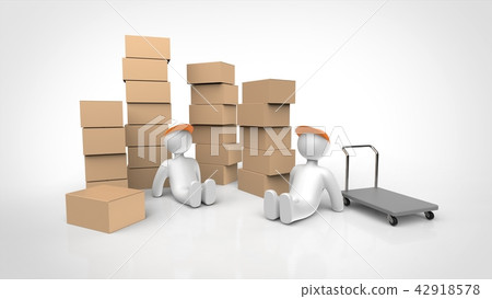 Delivery person with exhaustion 42918578