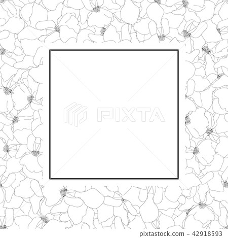 Vanda Miss Joaquim Orchid Outline Banner Card Vanda Miss Joaquim Orchid Outline Banner Card 42918593