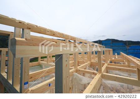 新建獨立式住宅的上部建築工地 新建獨立式住宅的上部建築工地 42920222