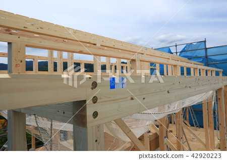 新建獨立式住宅的上部建築工地 新建獨立式住宅的上部建築工地 42920223