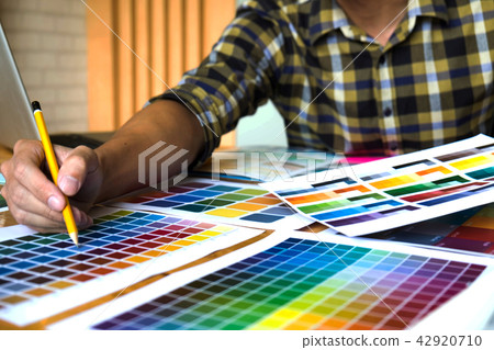 Graphic designers choose colors from the color 42920710