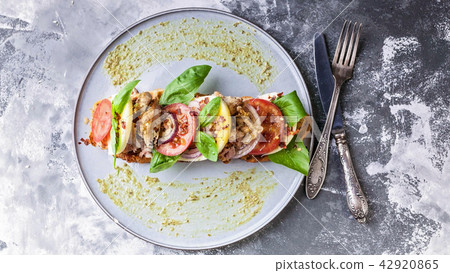 Italian sandwich with smoked chicken Italian sandwich with smoked chicken 42920865