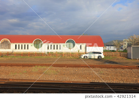 Furano Line of countryside of Japan, Asia. 42921314