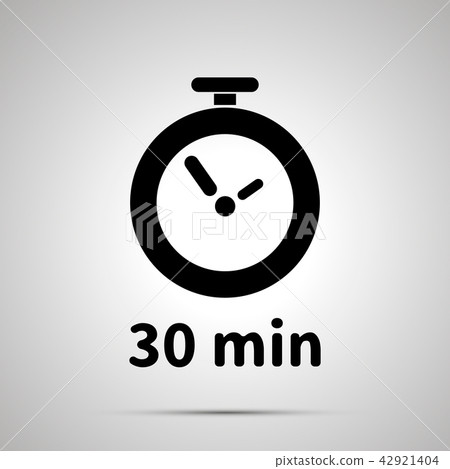Thirty minutes timer simple black icon 42921404