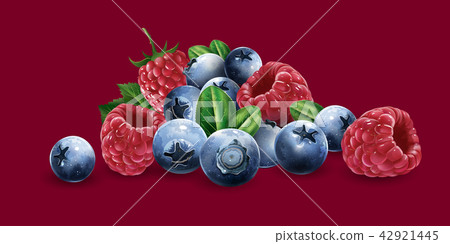 Raspberries, blueberries and strawberries Raspberries, blueberries and strawberries 42921445