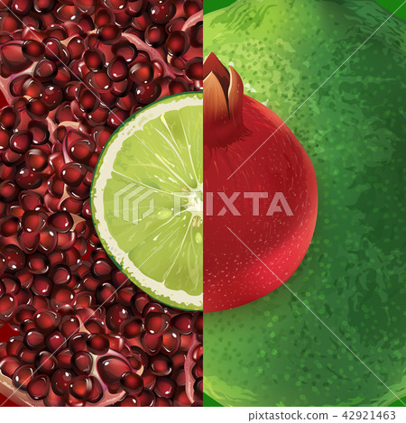 Pomegranate and lime Pomegranate and lime 42921463