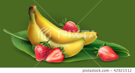 Banana and strawberry 42921512