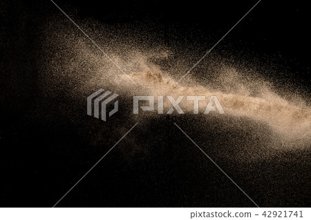 Dry river sand with stone explosion. Dry river sand with stone explosion. 42921741