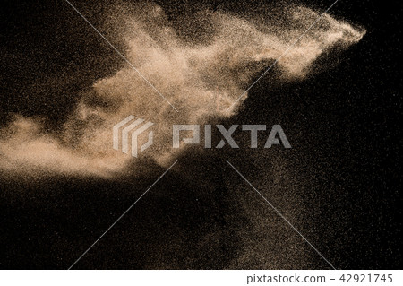 Dry river sand with stone explosion. Dry river sand with stone explosion. 42921745
