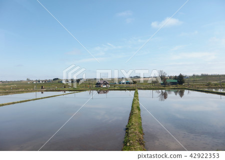 train view of  Furano Line Hokkaido at japan 42922353