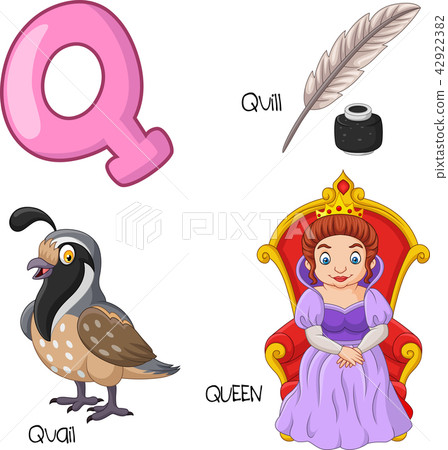 Illustration of Q alphabet 42922382
