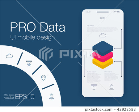 Date application UI design concept stock vector Date application UI design concept stock vector 42922588