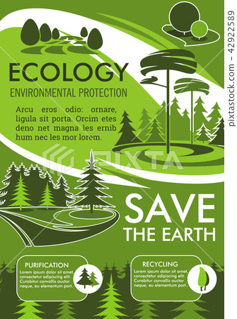 Ecology protection banner for Save Earth design Ecology protection banner for Save Earth design 42922589