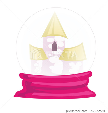Castle inside the crystal ball isolated on white Castle inside the crystal ball isolated on white 42922591